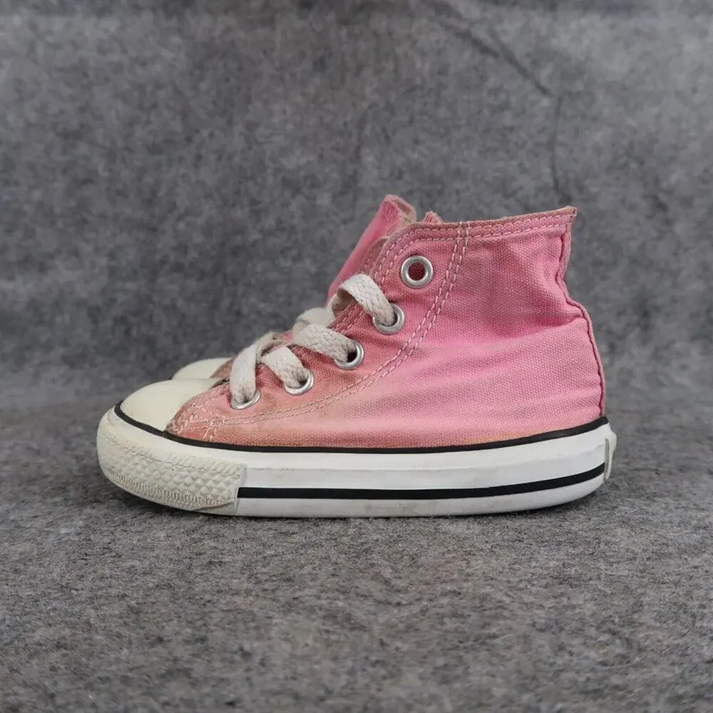 Converse Shoes Baby 5 Sneakers Chuck Taylor All Star Hi Top Pink Canvas Toddler